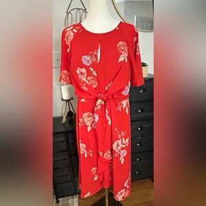 Sugar lips Women’s Floral Red Dress Size Medium